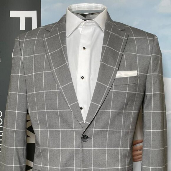 DUAL STRETCH MENS SUIT - GREY - Picture 1 of 4